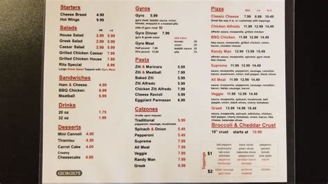 georgio's pizza lakeshore  DISCLAIMER: Information shown may not reflect recent changes